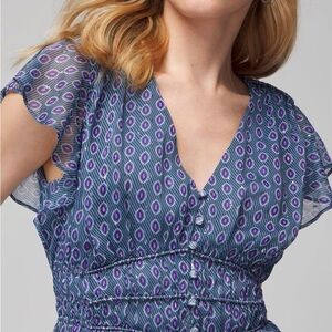 V-Neck Flutter Sleeve Shell Top - New with tags